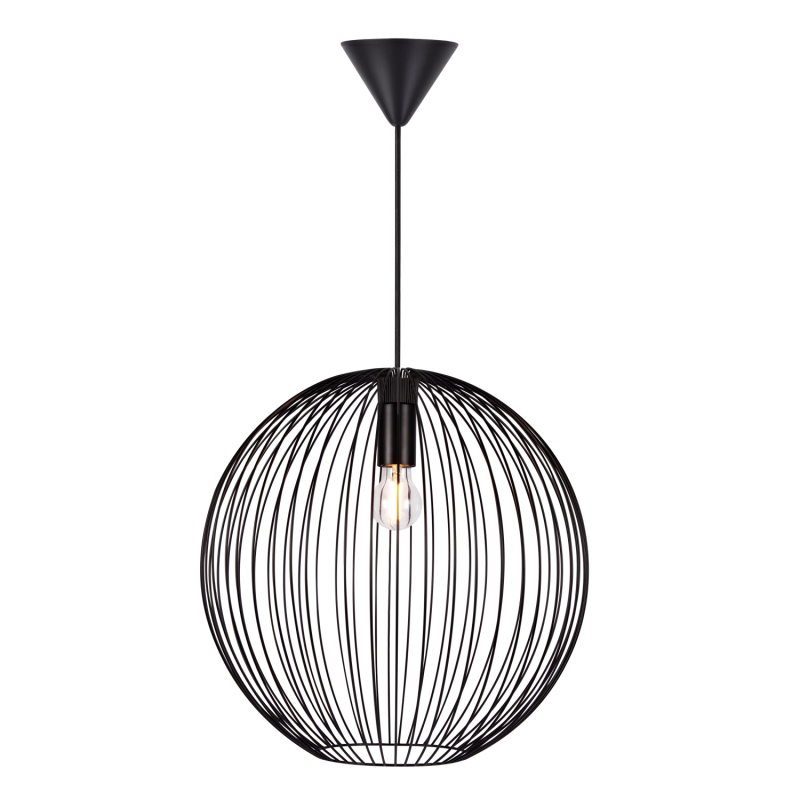 Nordlux Beroni 45 moderne Pendelleuchte Schwarz E27 dimmbar minimalistisches Design